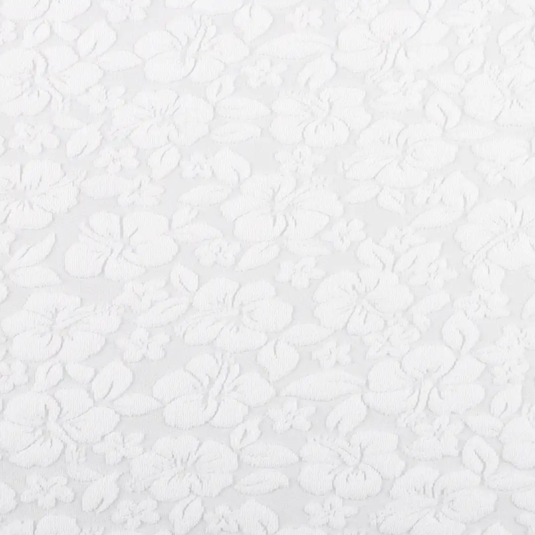 China Fabric for T-Shirt,Shorts,Loungewear Weft Jacquard Knit Fabric Polyester Spandex White color buy from China wholesaler bulk order at wholesale price free worldwide shipping Alibaba
