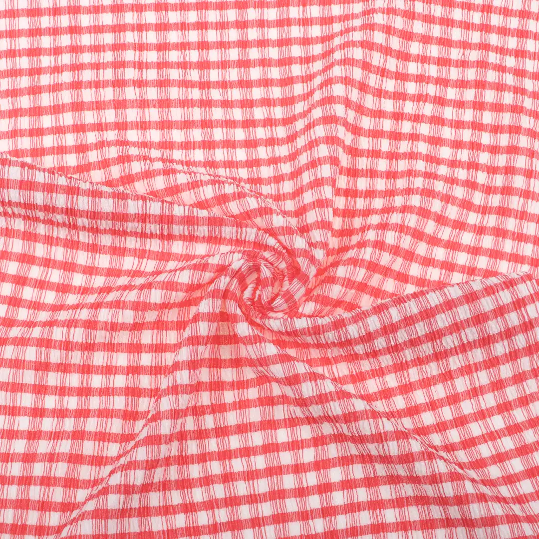 China Fabric for T-Shirt,Shorts,Loungewear Weft Jacquard Knit Fabric Polyester Spandex Red color buy from China wholesaler bulk order at wholesale price free worldwide shipping Alibaba