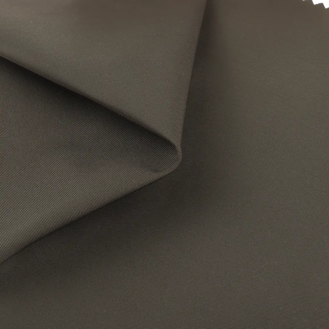 China Fabric for Jackets Polyester Imitation Memory Fabric Synthetic Woven Fabric Polyester olive color buy from China wholesaler bulk order at wholesale price free worldwide shipping Alibaba