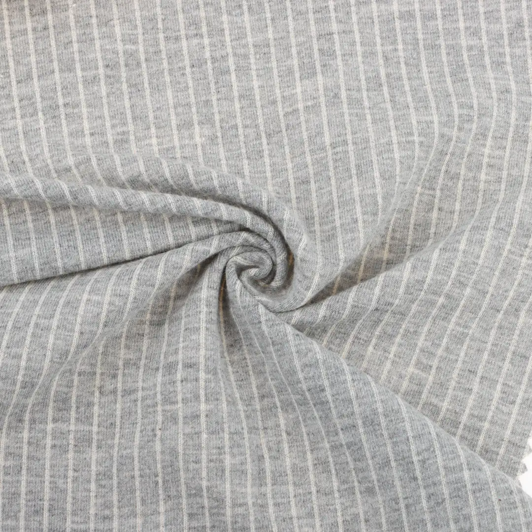 China Fabric for T-Shirt,Shorts,Loungewear Weft Jacquard Knit Fabric Cotton Polyester Spandex Grey color buy from China wholesaler bulk order at wholesale price free worldwide shipping Alibaba