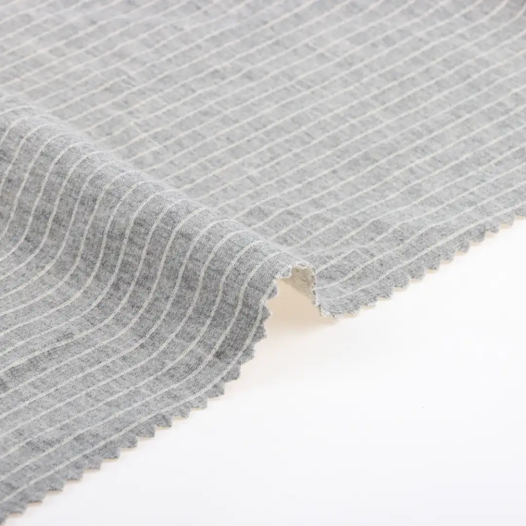 China Fabric for T-Shirt,Shorts,Loungewear Weft Jacquard Knit Fabric Cotton Polyester Spandex Grey color buy from China wholesaler bulk order at wholesale price free worldwide shipping Alibaba