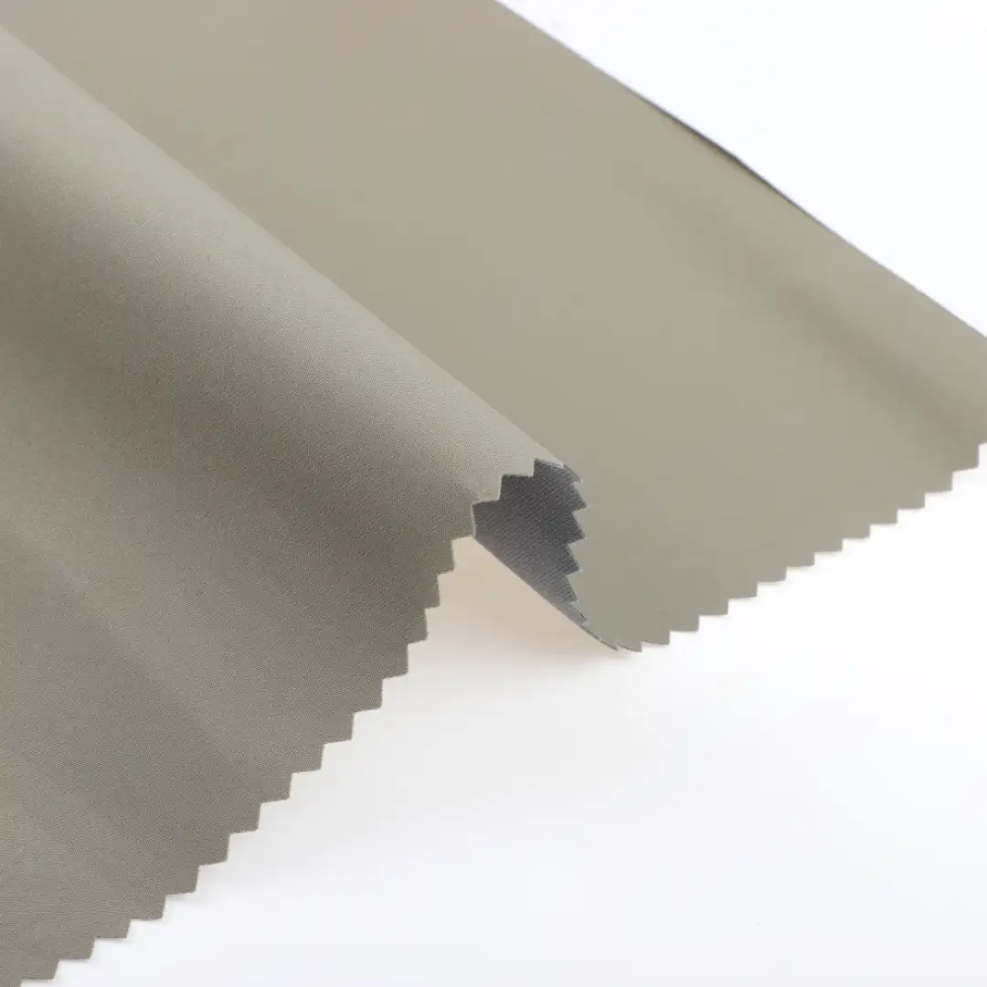 China Fabric for Padded Jacket Taslon Bonded With Polyester Jersey Synthetic Woven Fabric Polyester grey color buy from China wholesaler bulk order at wholesale price free worldwide shipping Alibaba