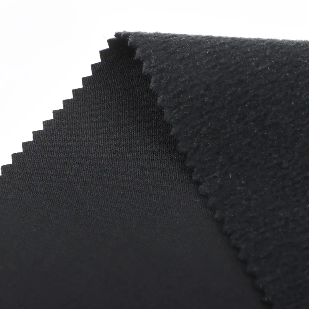 China Fabric for Jackets Four Stretch Polyester Woven Fabric Synthetic Woven Fabric Polyester Spandex BLACK color buy from China wholesaler bulk order at wholesale price free worldwide shipping Alibaba