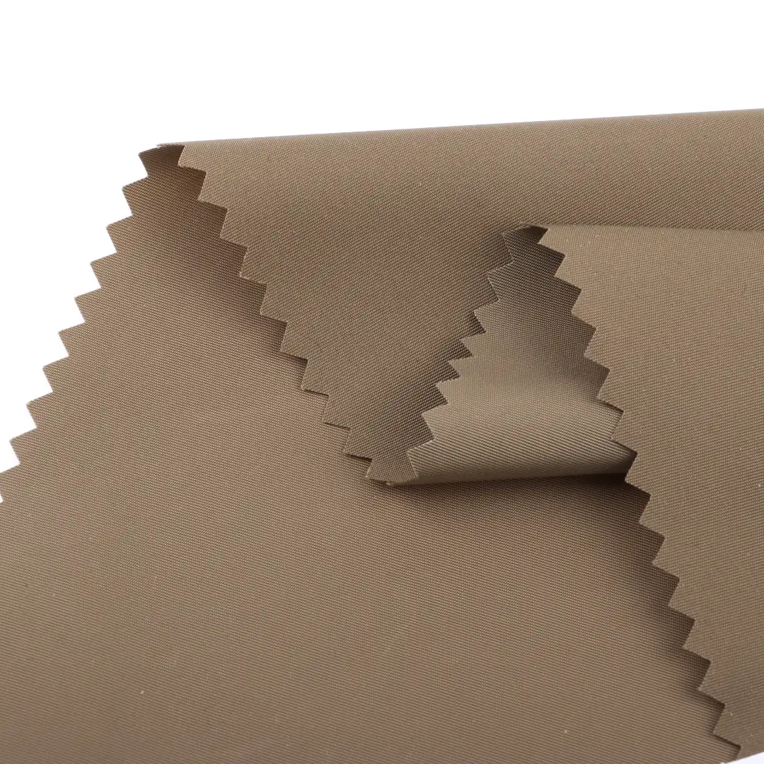 China Fabric for Jackets Polyester Imitation Memory Fabric Synthetic Woven Fabric Polyester khaki color buy from China wholesaler bulk order at wholesale price free worldwide shipping Alibaba