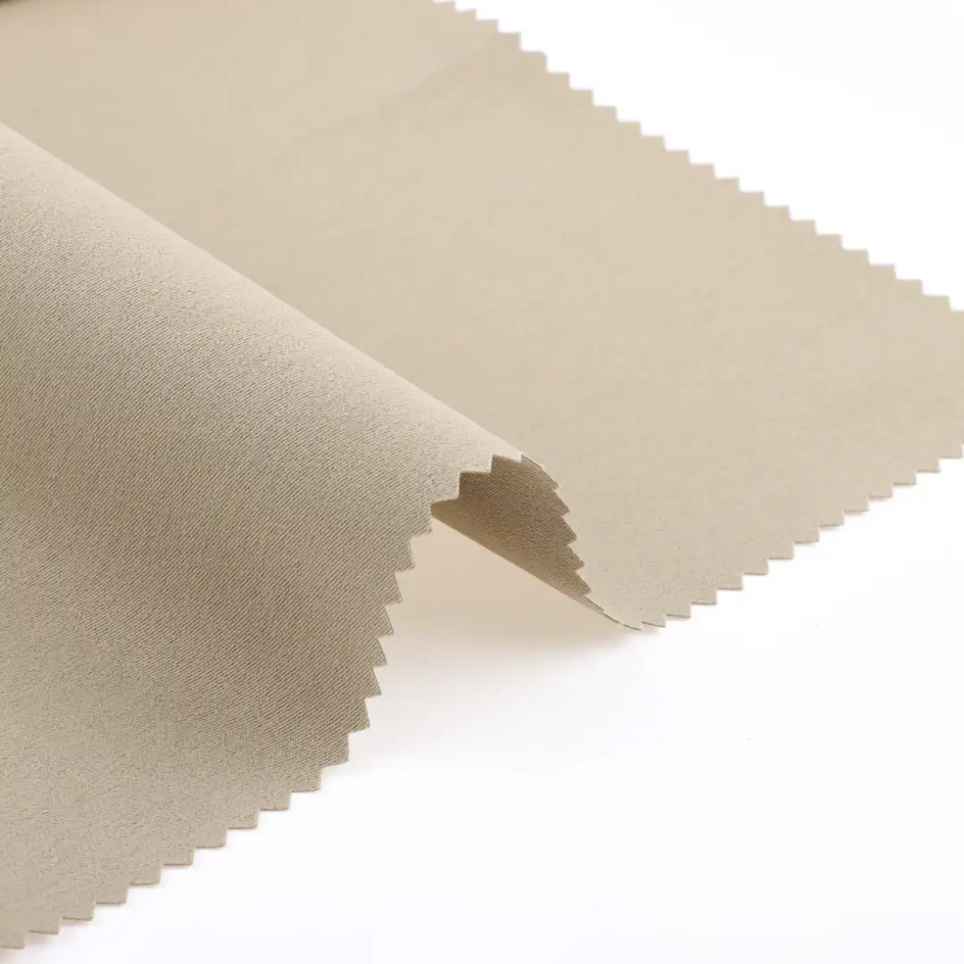 China Fabric for Jackets Polyester Imitation Cotton Fabric Synthetic Woven Fabric Polyester khaki color buy from China wholesaler bulk order at wholesale price free worldwide shipping Alibaba