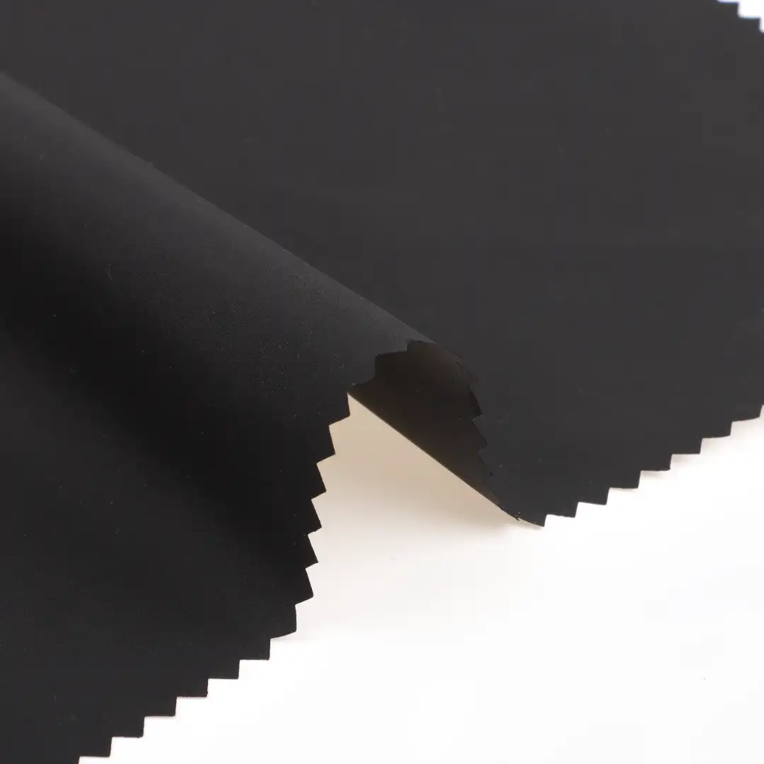 China Fabric for Jackets Polyester Pongee Synthetic Woven Fabric Polyester BLACK color buy from China wholesaler bulk order at wholesale price free worldwide shipping Alibaba