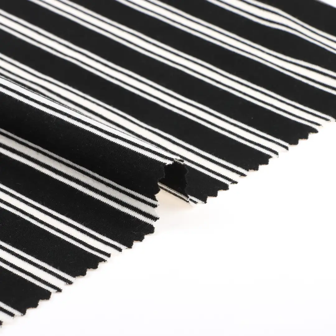 China Fabric for T-Shirt,Loungewear Single Jersey Knit Fabric Polyester Rayon Spandex stripe color buy from China wholesaler bulk order at wholesale price free worldwide shipping Alibaba