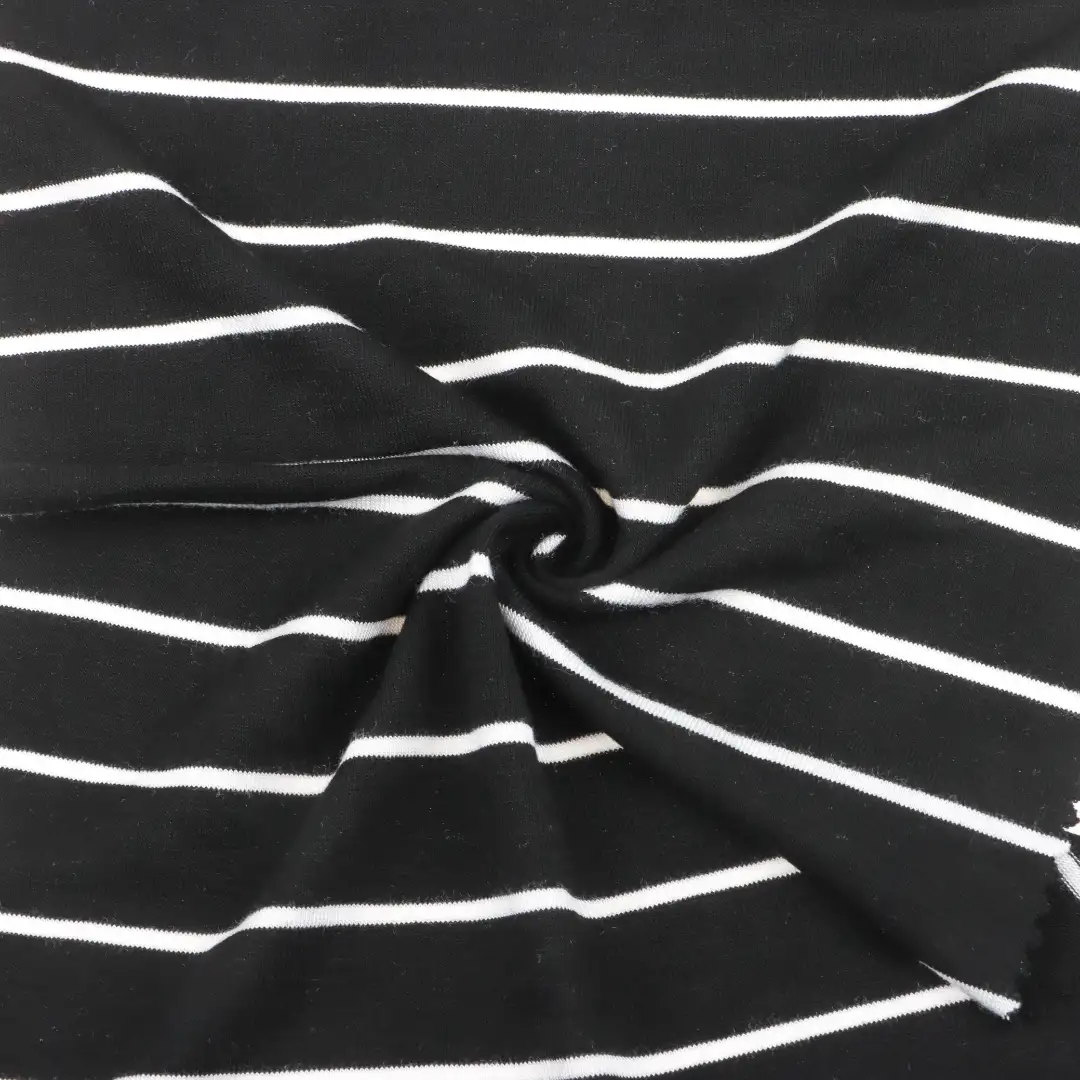 China Fabric for T-Shirt,Shorts,Loungewear Single Jersey Knit Fabric Rayon Spandex stripe color buy from China wholesaler bulk order at wholesale price free worldwide shipping Alibaba