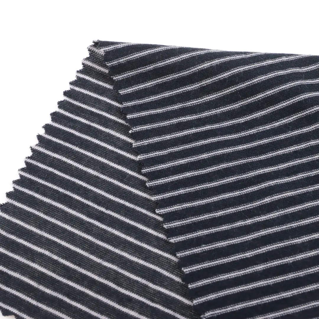 China Fabric for T-Shirt,Shorts,Loungewear Single Jersey Knit Fabric Rayon Polyester stripe color buy from China wholesaler bulk order at wholesale price free worldwide shipping Alibaba