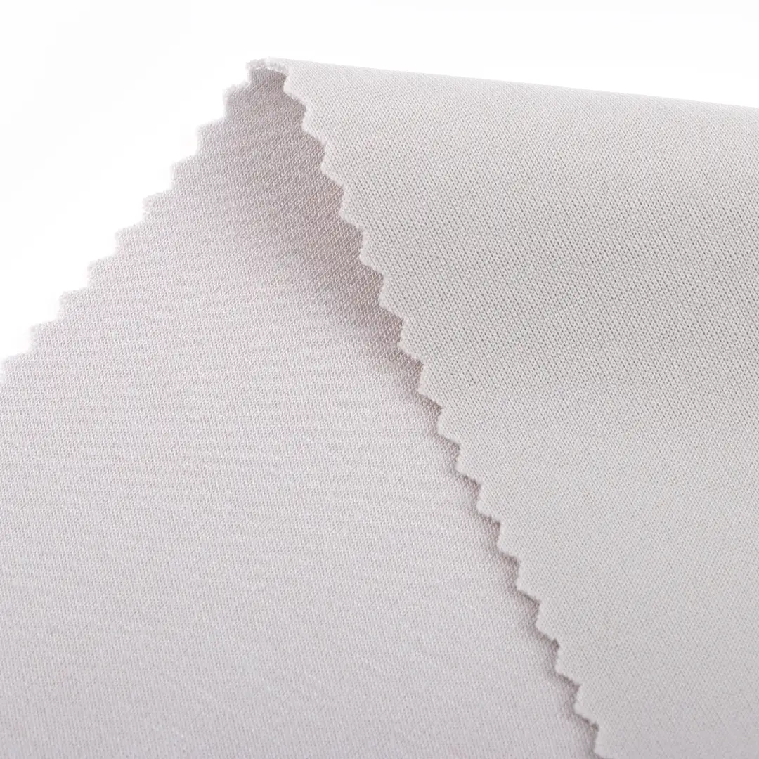 China Fabric for T-Shirt,Loungewear Scuba Knit Fabric Polyester Rayon Spandex Grey color buy from China wholesaler bulk order at wholesale price free worldwide shipping Alibaba