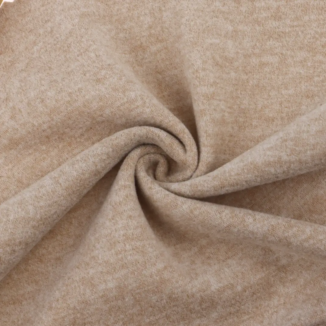 China Fabric for T-Shirt,Loungewear Single Jersey Knit Fabric Polyester Rayon Silk Cashmere Khaki color buy from China wholesaler bulk order at wholesale price free worldwide shipping Alibaba