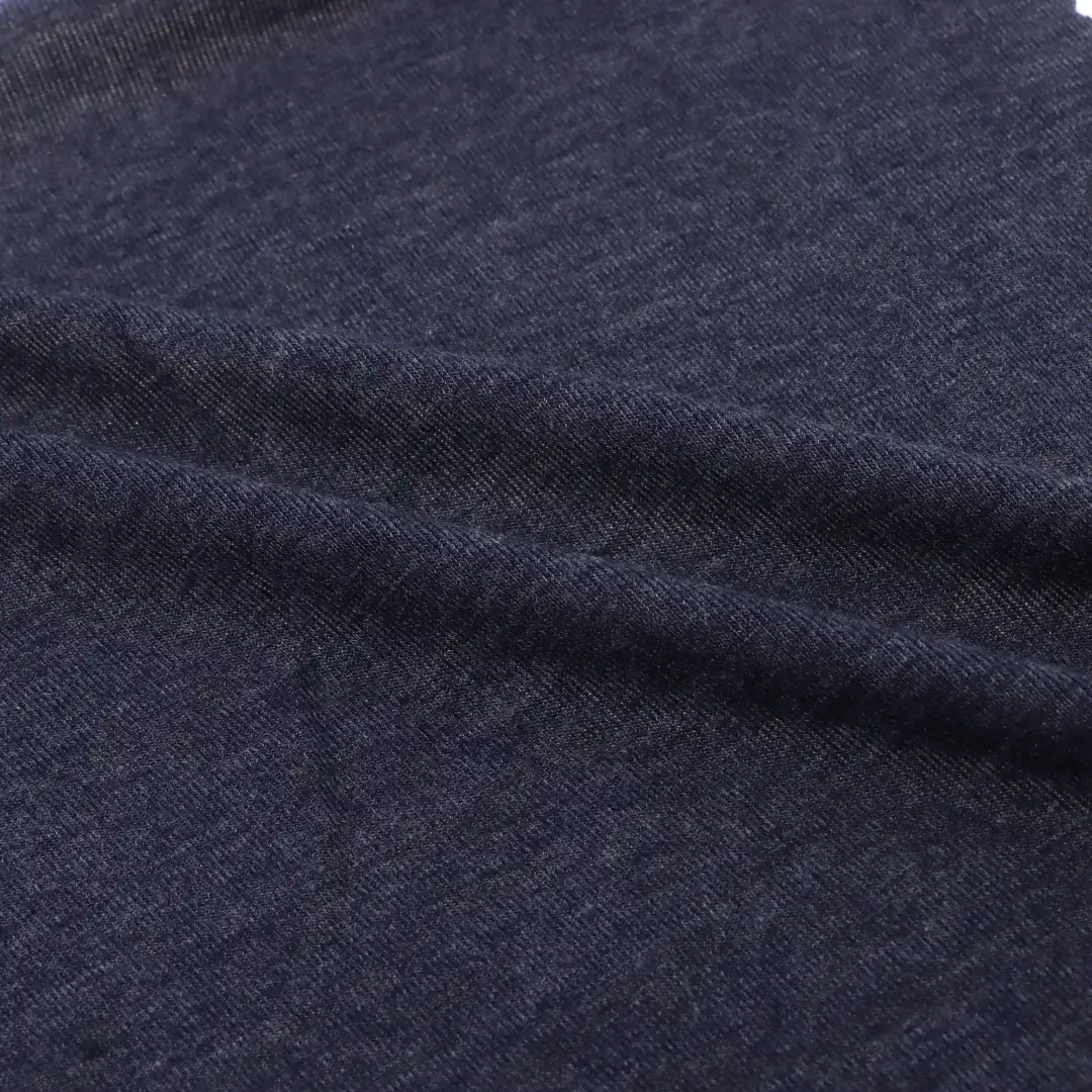 China Fabric for T-Shirt,Loungewear Single Jersey Knit Fabric Polyester Rayon Spandex Navy blue color buy from China wholesaler bulk order at wholesale price free worldwide shipping Alibaba