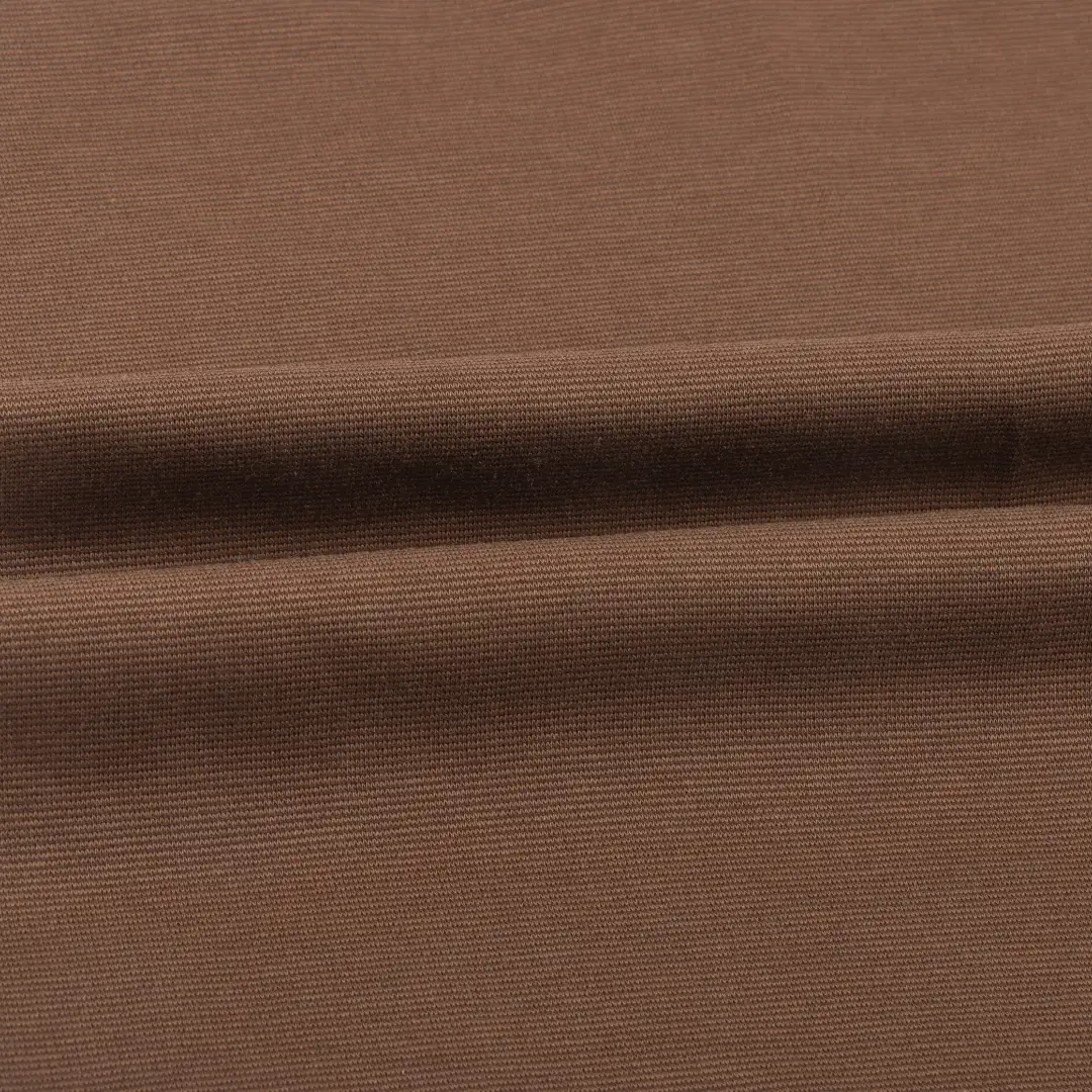 China Fabric for Loungewear Ponte Roma Knit Fabric Cotton Polyester Spandex Brown color buy from China wholesaler bulk order at wholesale price free worldwide shipping Alibaba
