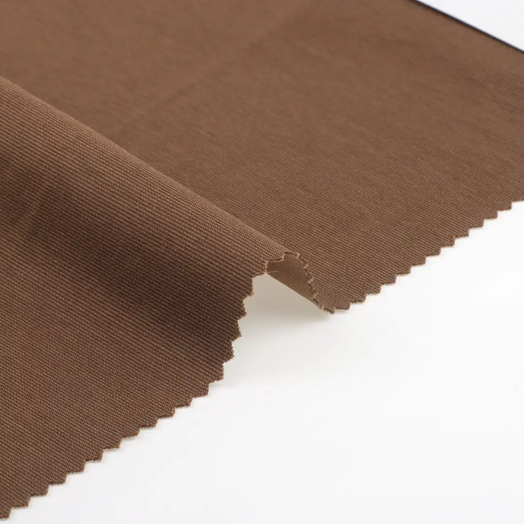 China Fabric for Loungewear Ponte Roma Knit Fabric Cotton Polyester Spandex Brown color buy from China wholesaler bulk order at wholesale price free worldwide shipping Alibaba