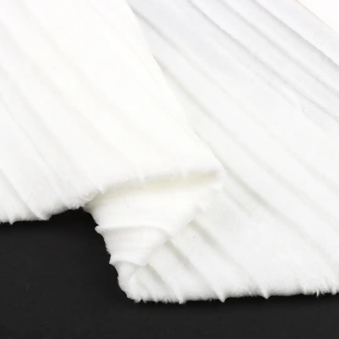 China Fabric for Skirt Super Soft Velour Knit Fabric Polyester Spandex White color buy from China wholesaler bulk order at wholesale price free worldwide shipping Alibaba