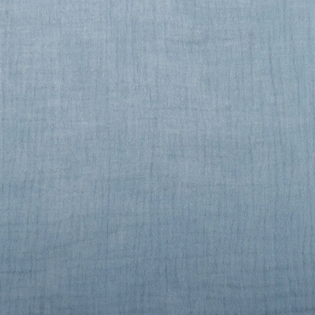 China Fabric for T-Shirt,Shorts Cotton Double Layer Crepe Gauze Natural Woven Fabric Cotton White、Blue color buy from China wholesaler bulk order at wholesale price free worldwide shipping Alibaba