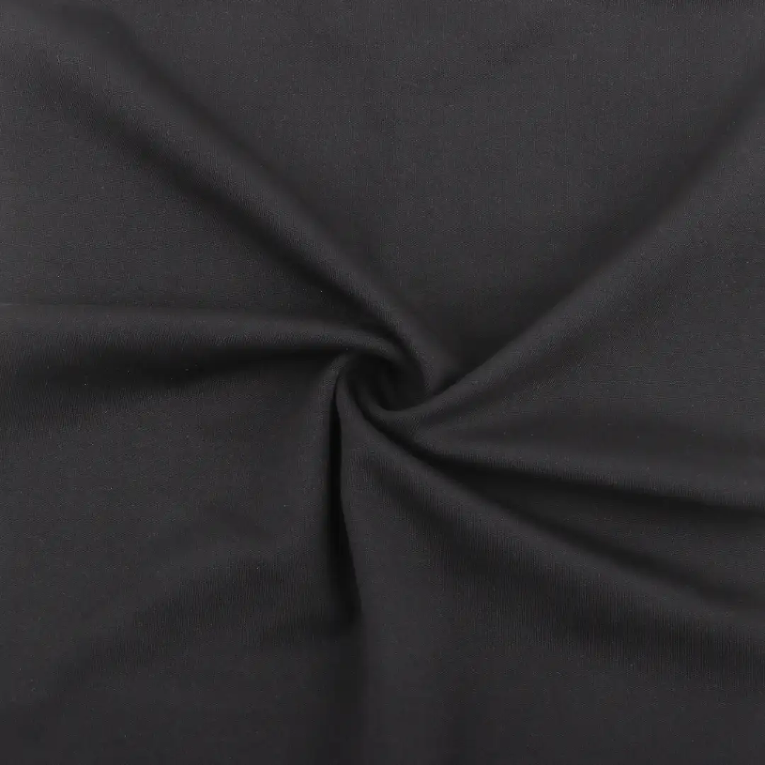 China Fabric for Jogger,Yoga Clothes Interlock Knit Fabric Polyester Spandex BLACK color buy from China wholesaler bulk order at wholesale price free worldwide shipping Alibaba