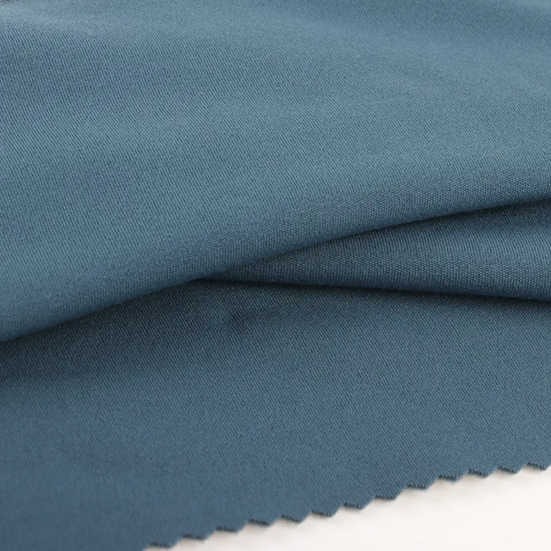 China Fabric for Jogger Fleece Knit Fabric Polyester Spandex BLUE color buy from China wholesaler bulk order at wholesale price free worldwide shipping Alibaba