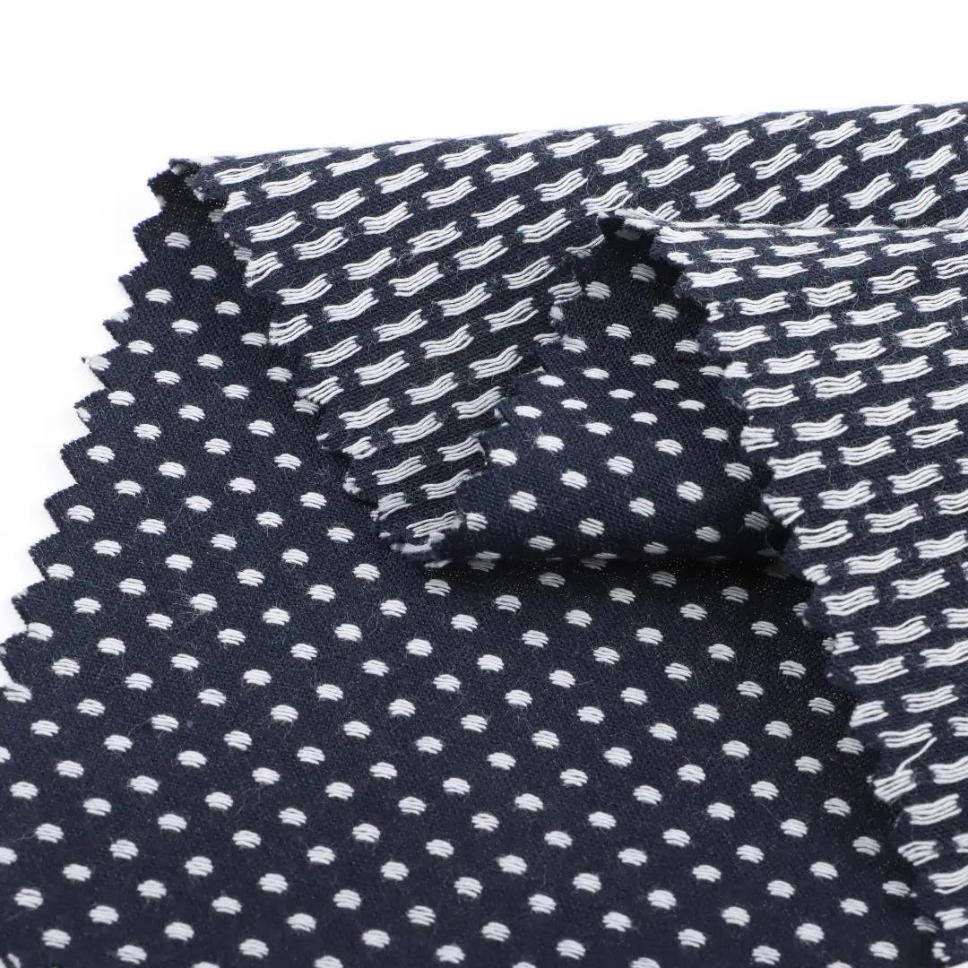 China Fabric for Shirt,Pants,Skirt,Shorts Cotton Dobby Natural Woven Fabric Cotton navy blue color buy from China wholesaler bulk order at wholesale price free worldwide shipping Alibaba