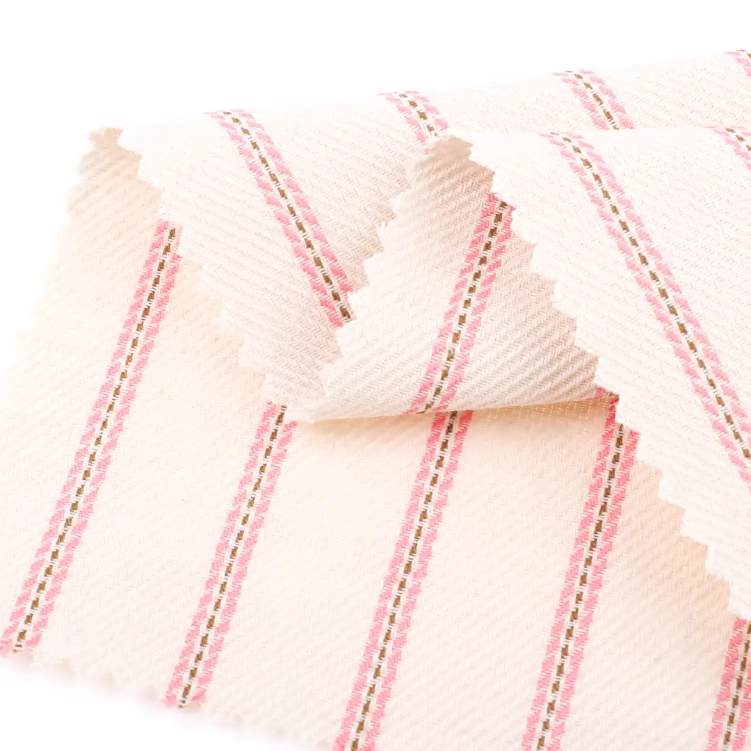 China Fabric for Shirt,Pants,Shorts Cotton Twill Natural Woven Fabric Linen Cotton stripe color buy from China wholesaler bulk order at wholesale price free worldwide shipping Alibaba
