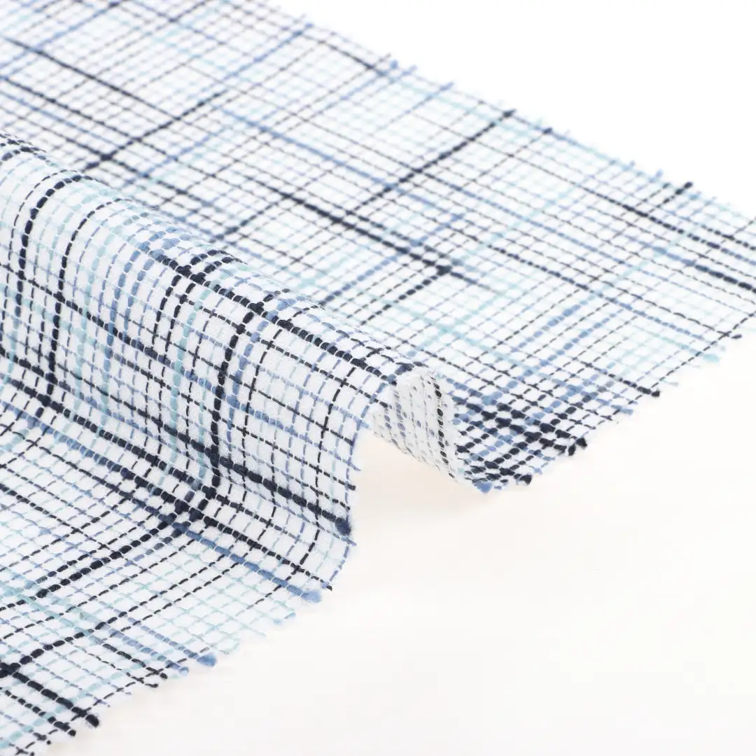 China Fabric for Shirt Space Dyed Woven Blended Fabric Cotton Rayon Polyester check color buy from China wholesaler bulk order at wholesale price free worldwide shipping Alibaba