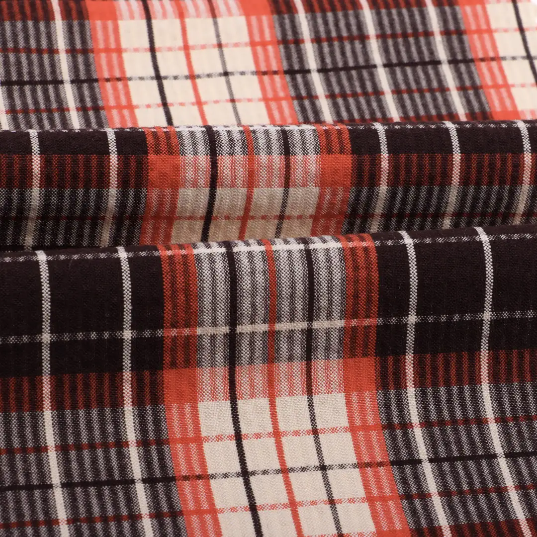 China Fabric for Shirt,Pants,Shorts Cotton Seersucker Natural Woven Fabric Cotton check color buy from China wholesaler bulk order at wholesale price free worldwide shipping Alibaba