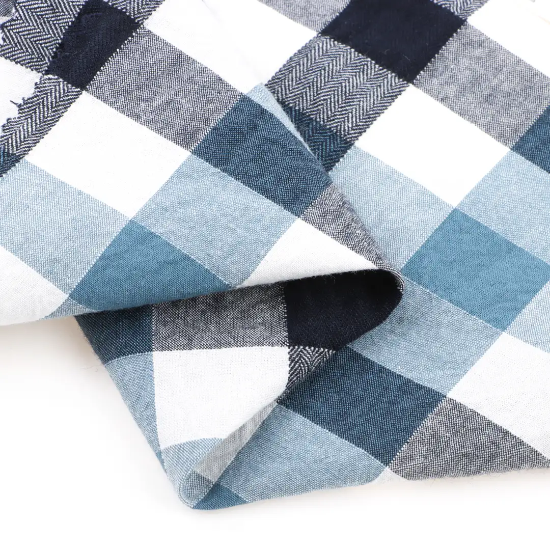 China Fabric for Shirt,Pants,Skirt,Shorts Cotton YD Crepe Natural Woven Fabric BCI Cotton Spandex check color buy from China wholesaler bulk order at wholesale price free worldwide shipping Alibaba