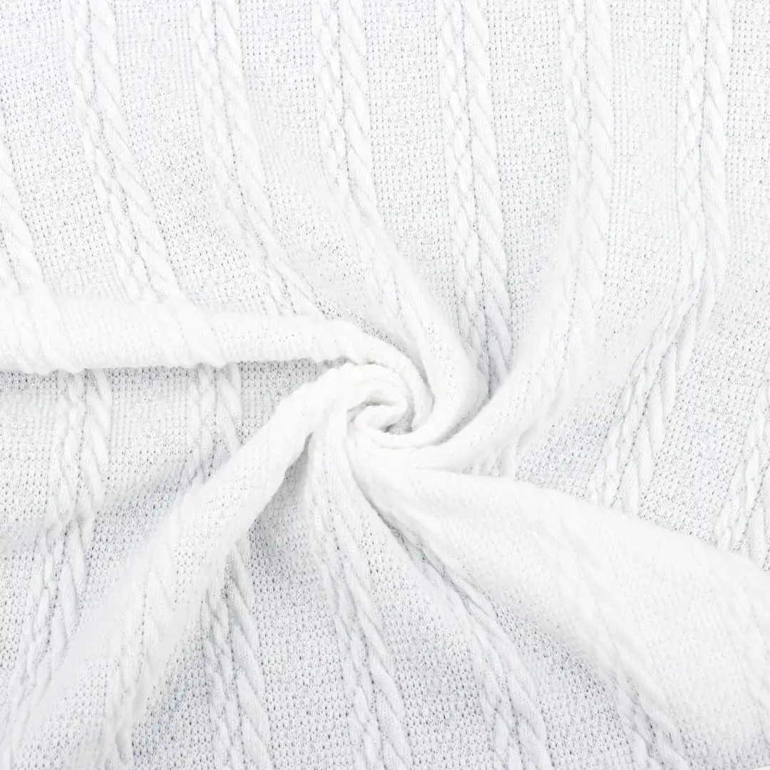 China Fabric for T-Shirt,Loungewear Jacquard Knit Fabric Polyester Spandex White color buy from China wholesaler bulk order at wholesale price free worldwide shipping Alibaba