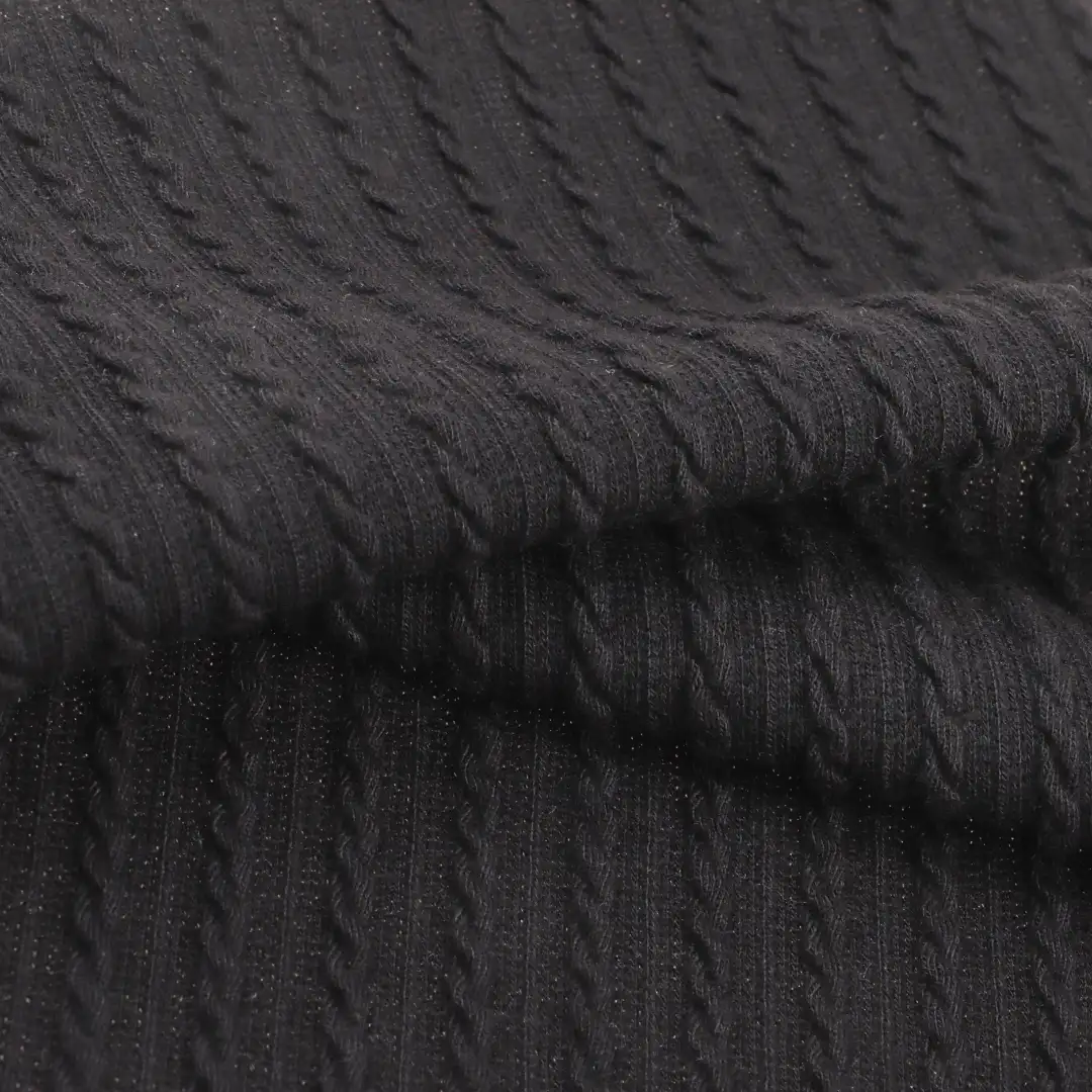 China Fabric for Shirt,Pants,Polo T-shirt ,Loungewear Weft Jacquard Knit Fabric Polyester Spandex BLACK color buy from China wholesaler bulk order at wholesale price free worldwide shipping Alibaba