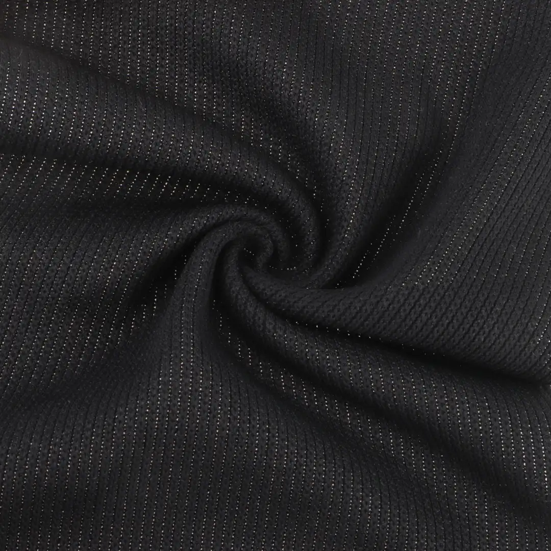 China Fabric for Shirt,T-Shirt,Loungewear Weft Jacquard Knit Fabric Polyester Spandex BLACK color buy from China wholesaler bulk order at wholesale price free worldwide shipping Alibaba