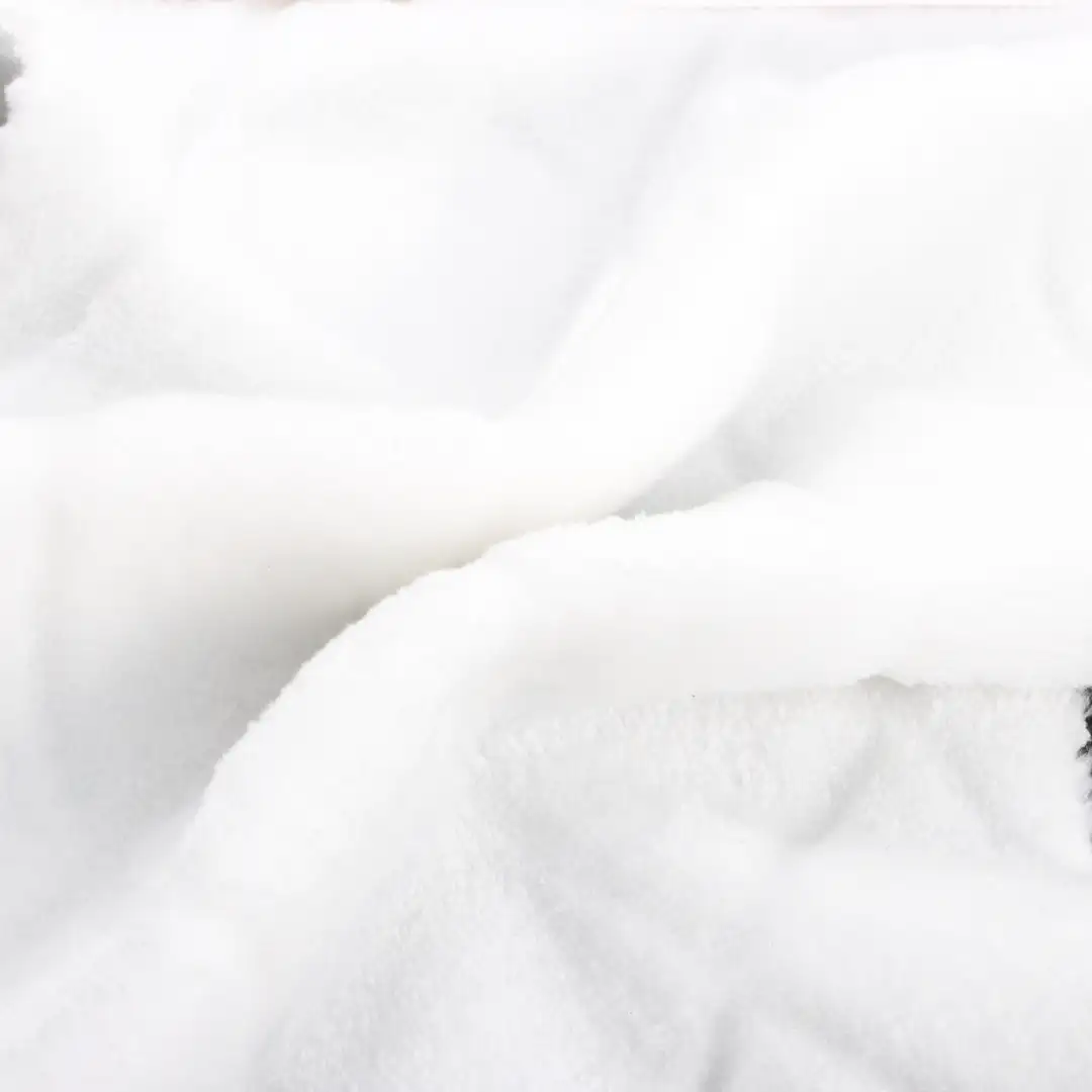China Fabric for Loungewear,Interlining Double-side fleece Knit Fabric Polyester white color buy from China wholesaler bulk order at wholesale price free worldwide shipping Alibaba