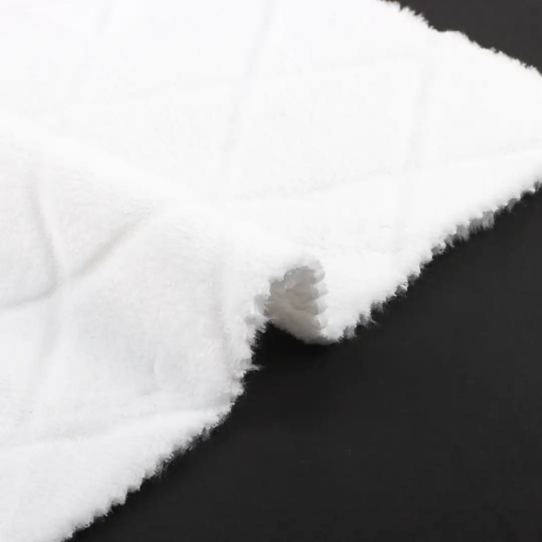 China Fabric for Loungewear,Interlining Double-side fleece Knit Fabric Polyester white color buy from China wholesaler bulk order at wholesale price free worldwide shipping Alibaba