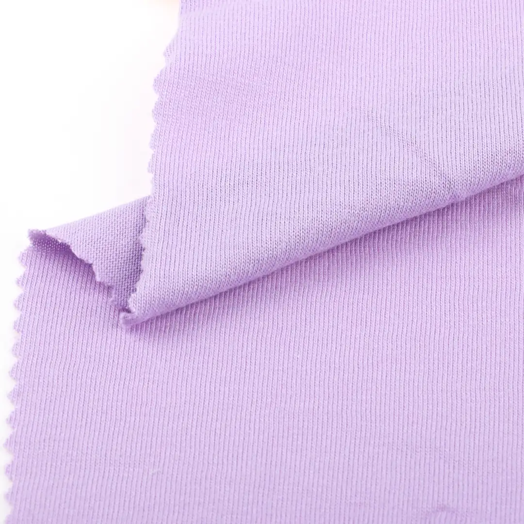 China Fabric for T-Shirt,Tank Top,Crop Top,Loungewear Single Jersey Knit Fabric Cotton Modal violet color buy from China wholesaler bulk order at wholesale price free worldwide shipping Alibaba