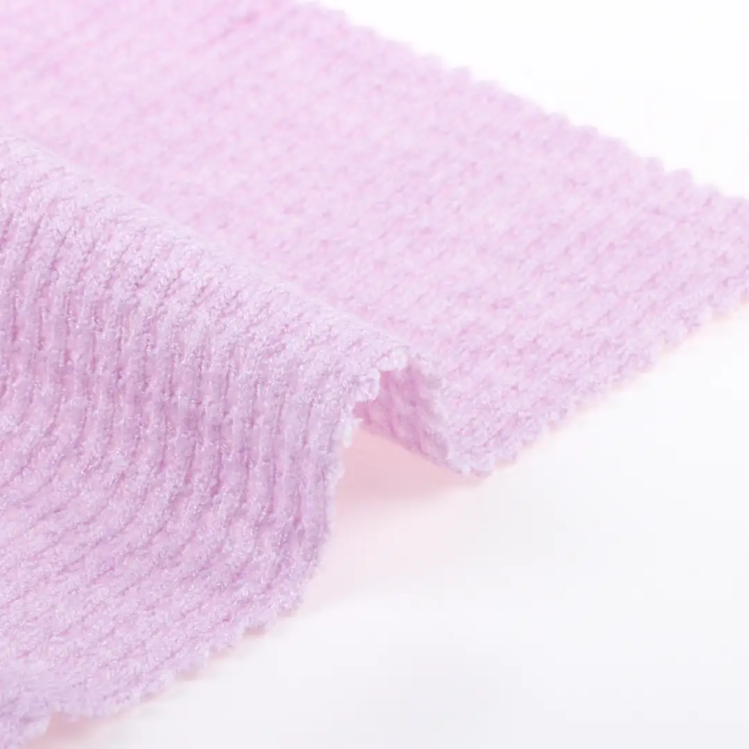 China Fabric for T-Shirt,Polo Shirt,Tank Top,Tracksuits Waffle Knit Fabric Recycled Cotton Nylon Polyester Spandex Pink color buy from China wholesaler bulk order at wholesale price free worldwide shipping Alibaba