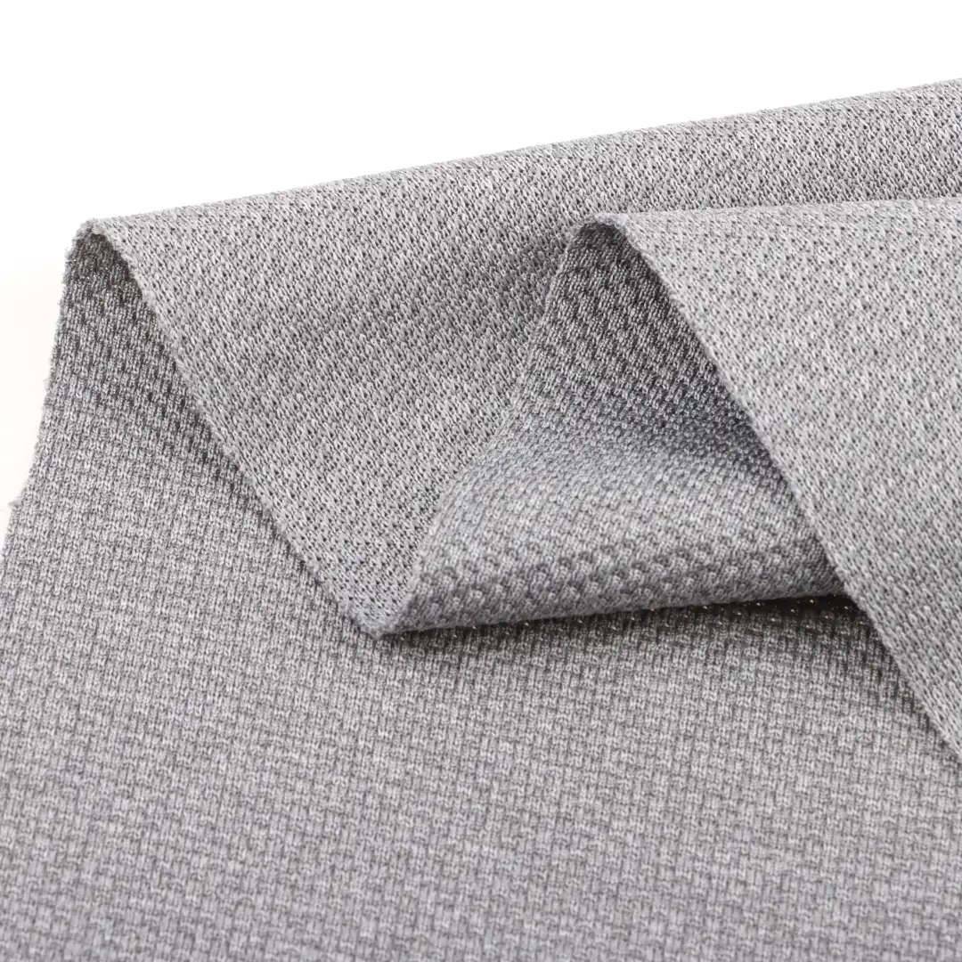 China Fabric for Pants,Tank Top,Shorts,Loungewear Weft Jacquard Knit Fabric Polyester Grey color buy from China wholesaler bulk order at wholesale price free worldwide shipping Alibaba