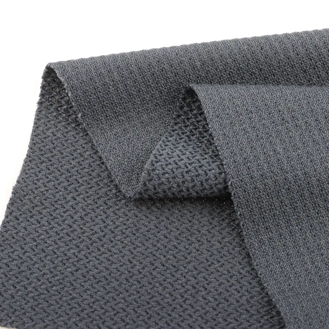 China Fabric for T-Shirt,Polo Shirt,Loungewear Weft Jacquard Knit Fabric Polyester GREY color buy from China wholesaler bulk order at wholesale price free worldwide shipping Alibaba
