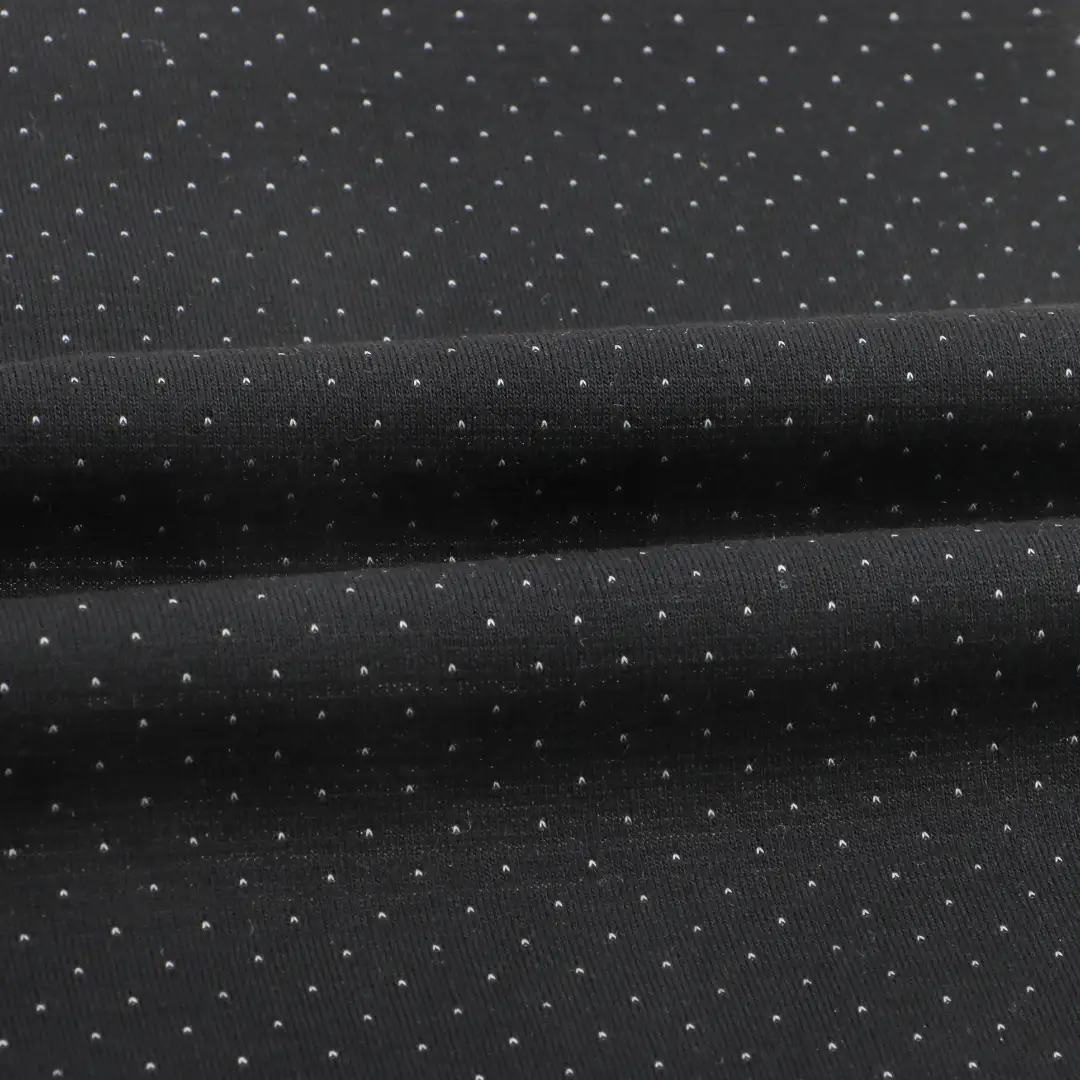 China Fabric for Pants,T-Shirt,Polo Shirt,Jogger Weft Jacquard Knit Fabric Polyester Recycled Cotton Spandex Black and white color buy from China wholesaler bulk order at wholesale price free worldwide shipping Alibaba