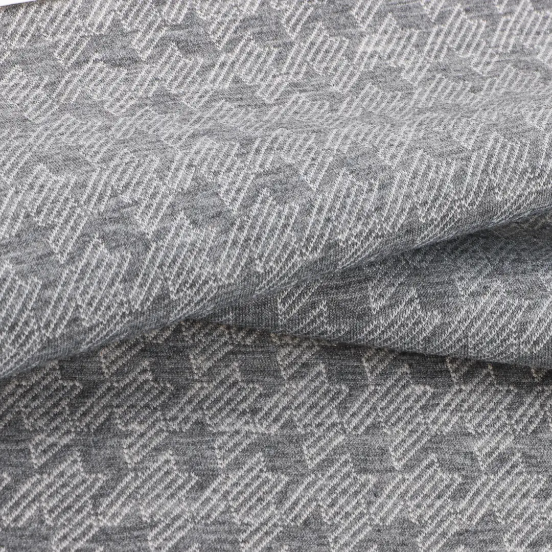 China Fabric for T-Shirt,Polo Shirt,Loungewear Scuba Knit Fabric Polyester Recycled Cotton Spandex Grey color buy from China wholesaler bulk order at wholesale price free worldwide shipping Alibaba