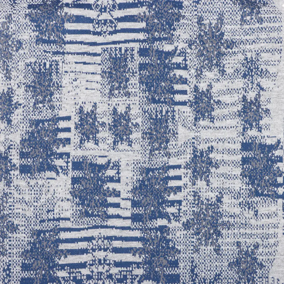 China Fabric for T-Shirt,Polo T-shirt ,Tracksuits Weft Jacquard Knit Fabric Polyester Cotton Spandex Blue grey color buy from China wholesaler bulk order at wholesale price free worldwide shipping Alibaba