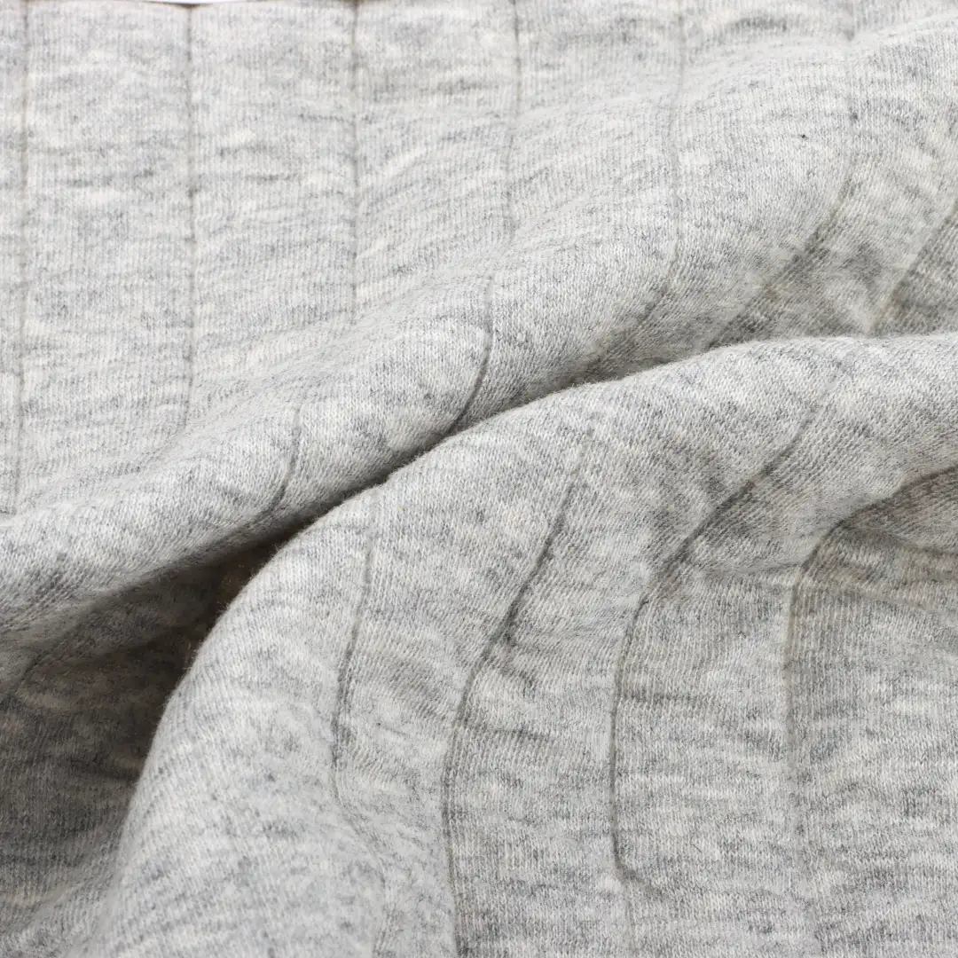 China Fabric for Jogger,Loungewear Weft Jacquard Knit Fabric Cotton Polyester Spandex Gray color buy from China wholesaler bulk order at wholesale price free worldwide shipping Alibaba