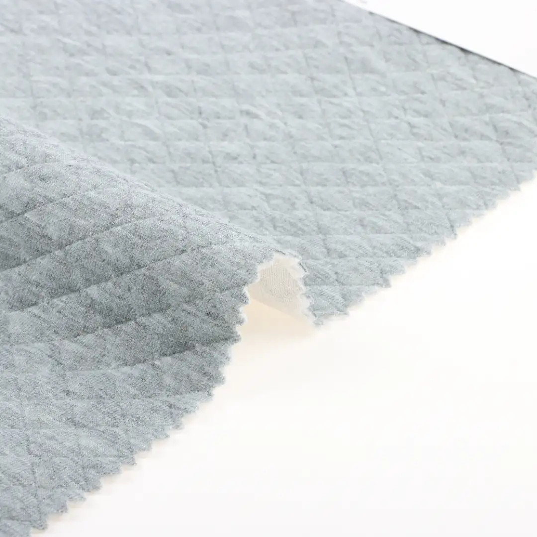 China Fabric for Jogger,Loungewear Weft Jacquard Knit Fabric Polyester Spandex Gray color buy from China wholesaler bulk order at wholesale price free worldwide shipping Alibaba