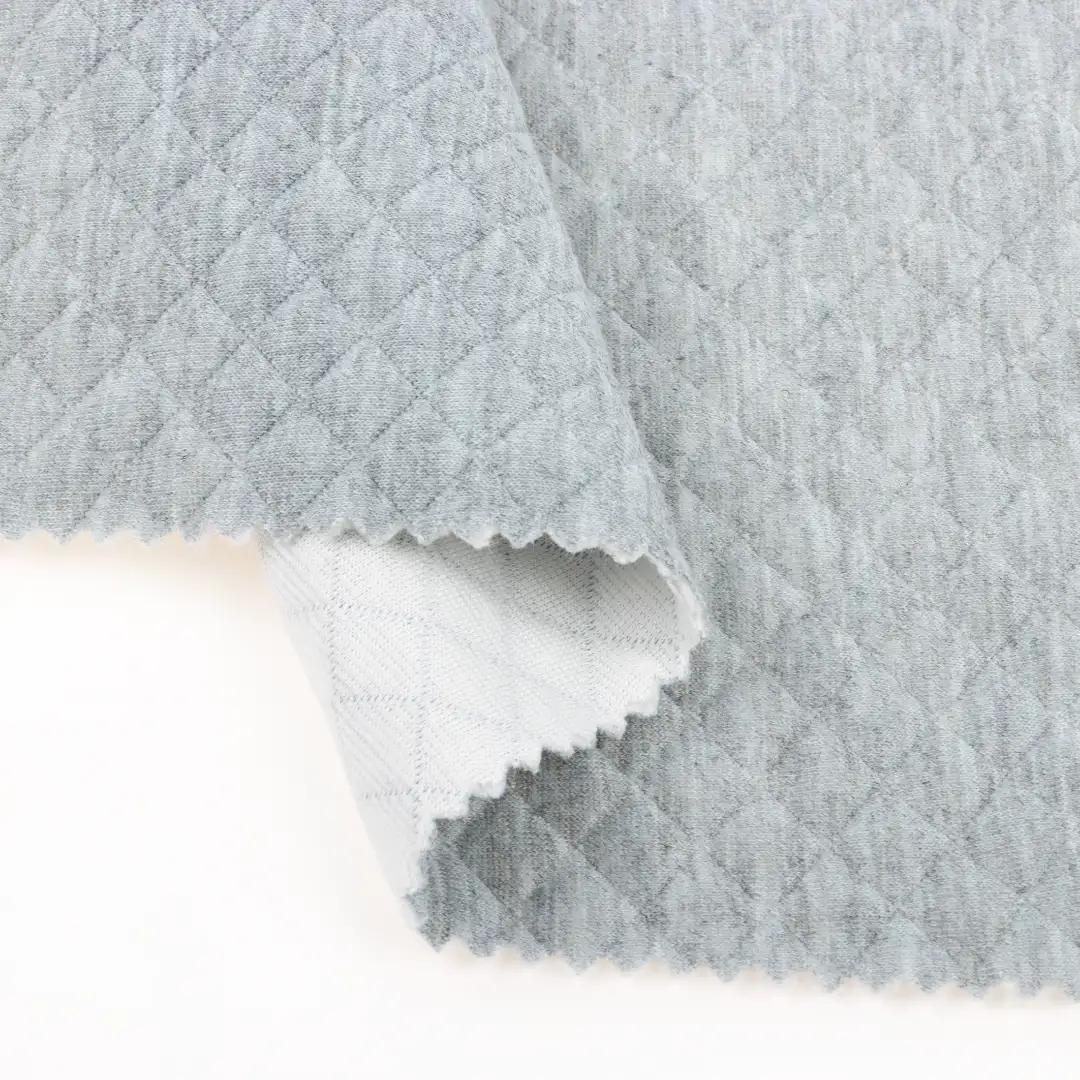 China Fabric for Jogger,Loungewear Weft Jacquard Knit Fabric Polyester Spandex Gray color buy from China wholesaler bulk order at wholesale price free worldwide shipping Alibaba