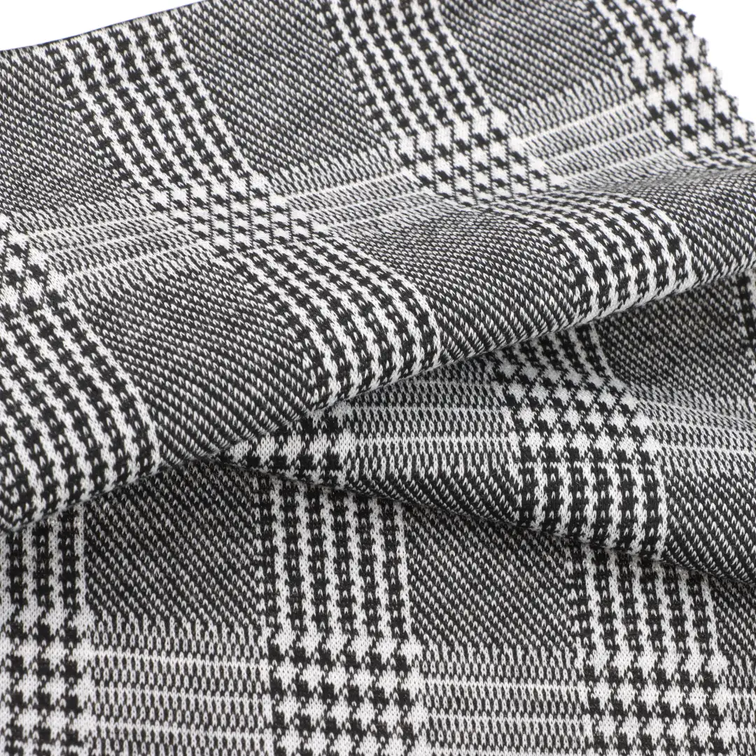 China Fabric for T-Shirt,Tank Top,Jogger,Loungewear Weft Jacquard Knit Fabric Polyester Recycled Cotton Spandex Gray color buy from China wholesaler bulk order at wholesale price free worldwide shipping Alibaba