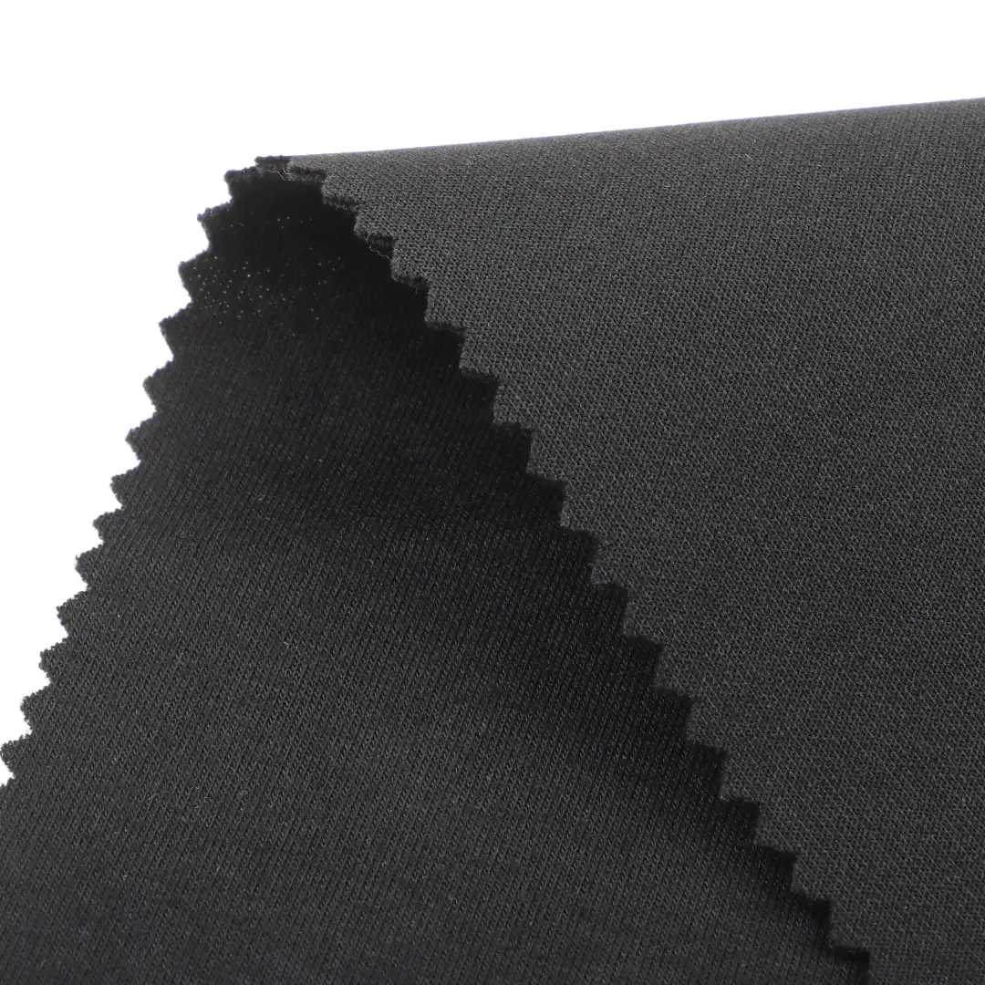 China Fabric for Jogger,Loungewear,Tracksuits Scuba Knit Fabric Polyester Spandex BLACK color buy from China wholesaler bulk order at wholesale price free worldwide shipping Alibaba