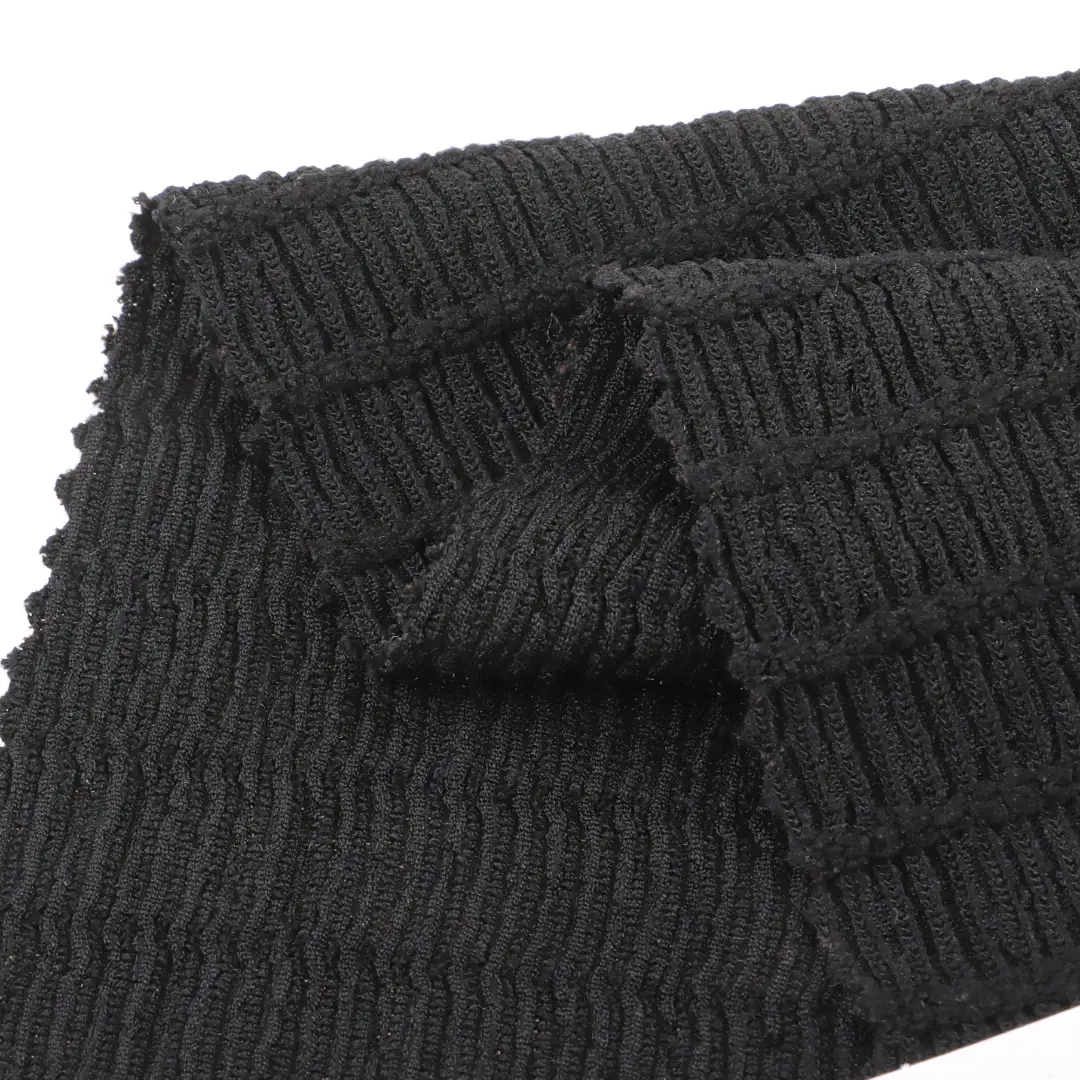 China Fabric for T-Shirt,Knitted Trousers  Crepe Knit Fabric Polyester Spandex BLACK color buy from China wholesaler bulk order at wholesale price free worldwide shipping Alibaba