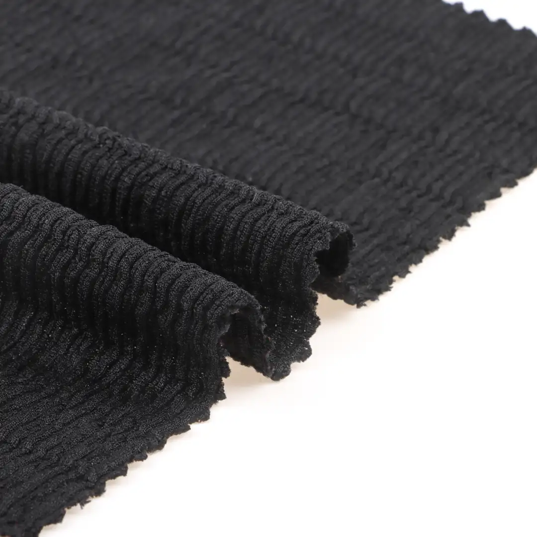 China Fabric for T-Shirt,Knitted Trousers  Crepe Knit Fabric Polyester Spandex BLACK color buy from China wholesaler bulk order at wholesale price free worldwide shipping Alibaba