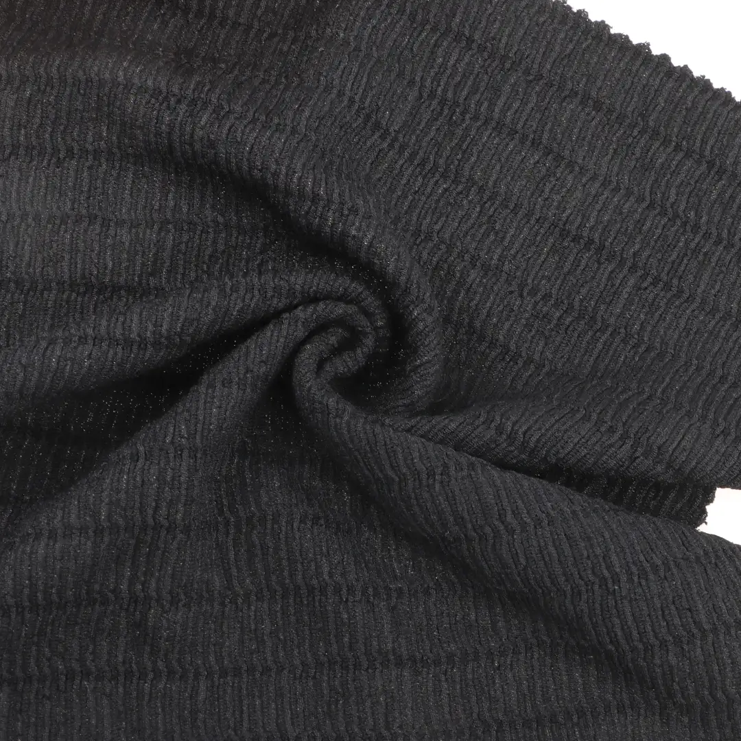 China Fabric for T-Shirt,Knitted Trousers  Crepe Knit Fabric Polyester Spandex BLACK color buy from China wholesaler bulk order at wholesale price free worldwide shipping Alibaba