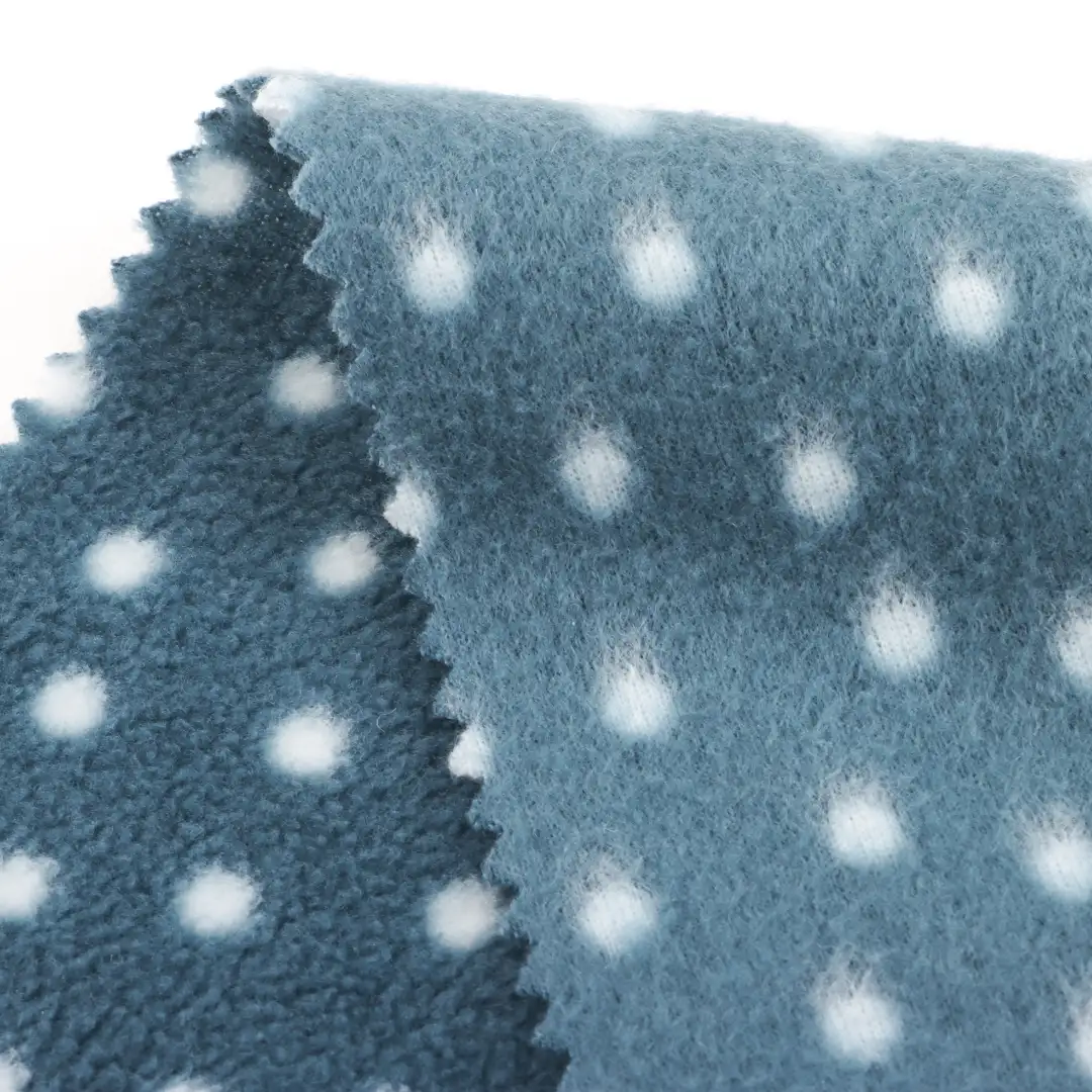 China Fabric for Crop Top,Loungewear,Tracksuits Polar Fleece Knit Fabric Polyester Blue and white color buy from China wholesaler bulk order at wholesale price free worldwide shipping Alibaba
