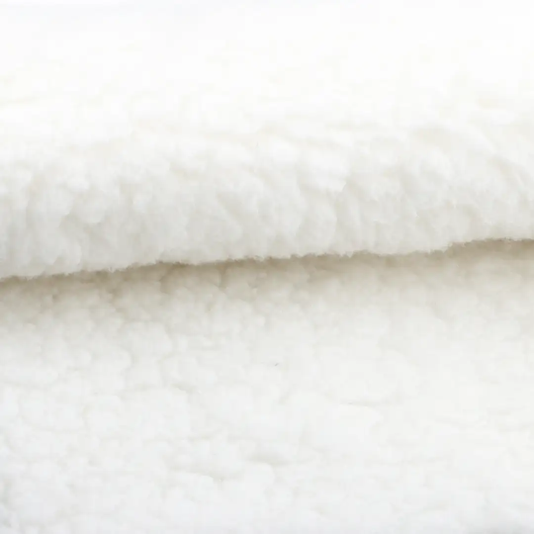 China Fabric for Padded Jacket,Loungewear Sherpa Knit Fabric Polyester white color buy from China wholesaler bulk order at wholesale price free worldwide shipping Alibaba