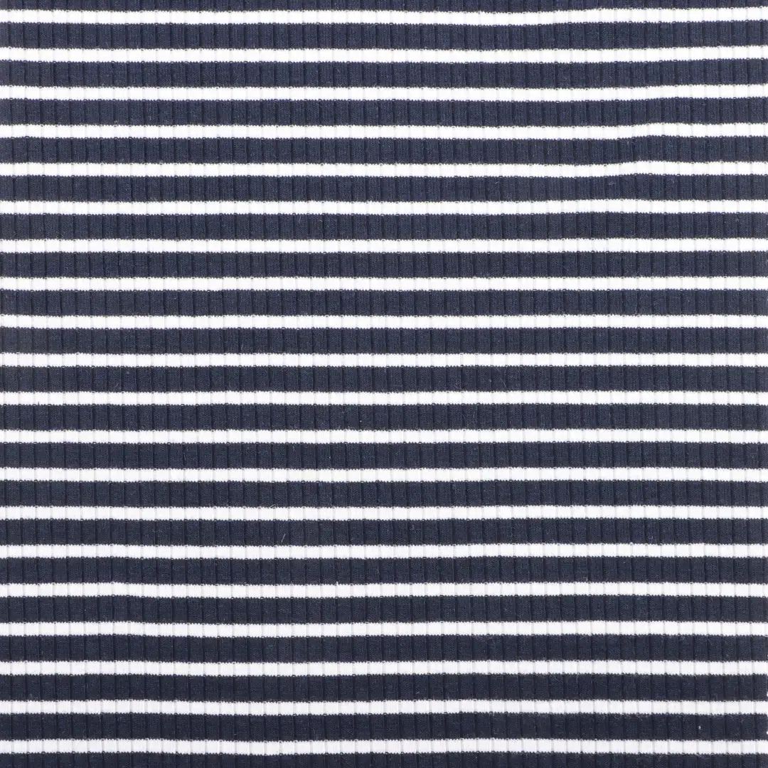 China Fabric for T-Shirt,Polo Shirt,Crop Top,Loungewear Rib Knit Fabric Polyester Cotton Spandex Blue and white color buy from China wholesaler bulk order at wholesale price free worldwide shipping Alibaba